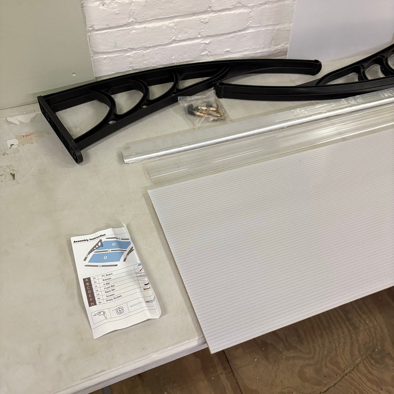 40" x 40" VINGLI Window Awning Door Canopy Exterior, Awning Door Polycarbonate