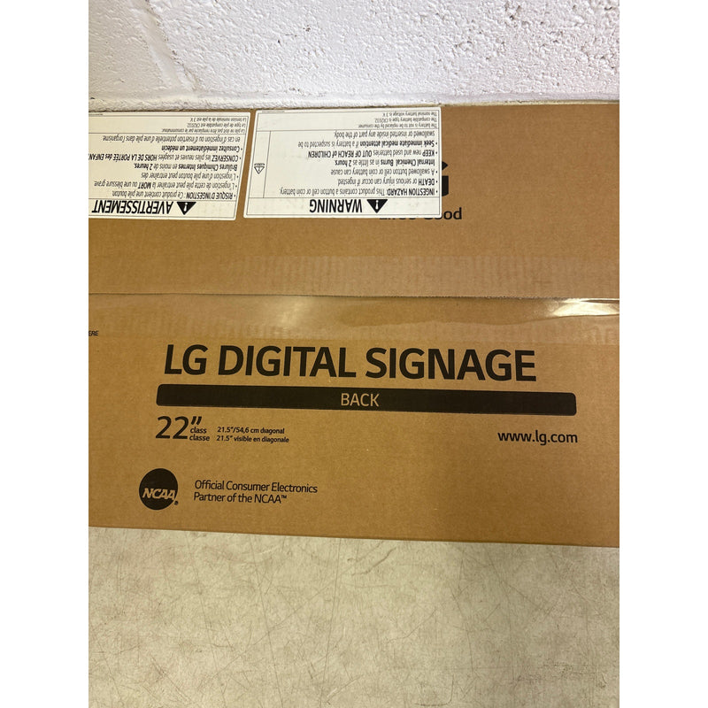 LG 22" 1920x1080 Full HD LCD Integrated Pro:Idiom Display Monitor 22SM3G-B