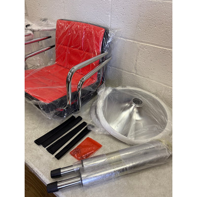 Jinsi Nan Set-of-2 Bar Chairs Bar Stools w Back/Arms Footrest Adjustable Height