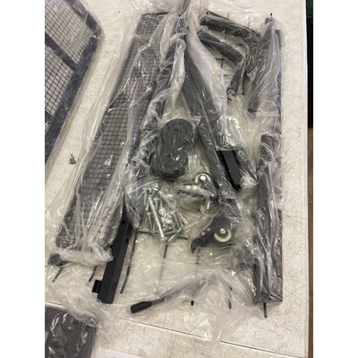 MYOYAY Garden Tool Storage Organizer with Wheels, 3 Layer Trolley - Black