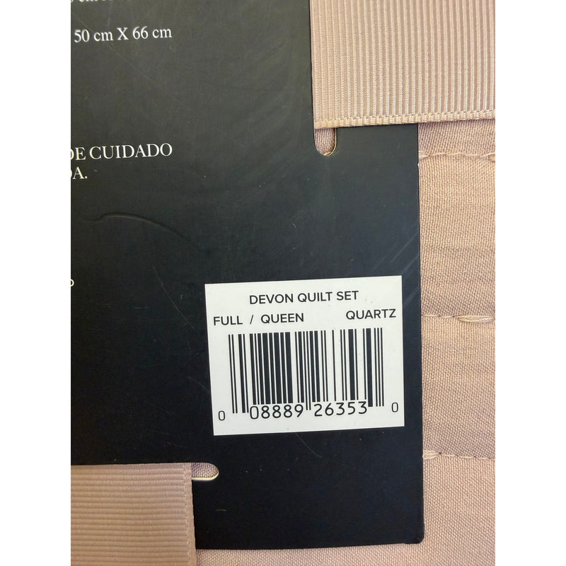 UGG Devon 3pc Quilt Set 1 Quilt & 2 Shams, Full/Queen, Cozy Reversible Pink READ