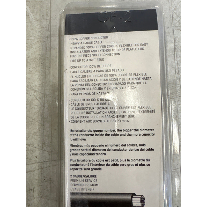 DieHard Battery Cable Top Post, 56" Long, 4 Gauge, Positive / Negative Terminals