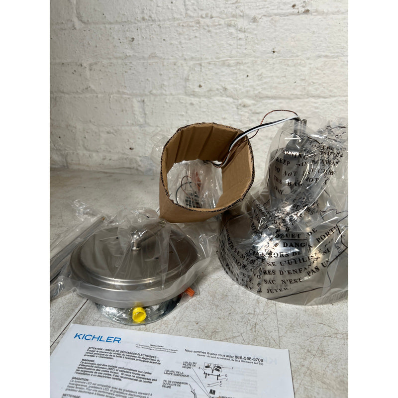 Kichler Lighting One Light Mini Pendant, Brushed Nickel LED, 10W 45"x7"x12"