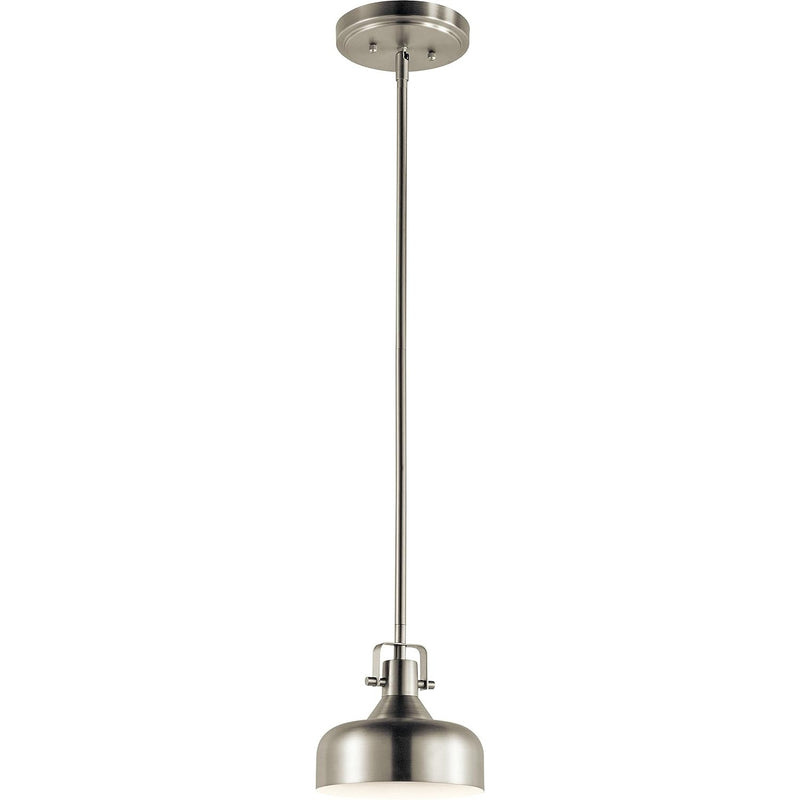 Kichler Lighting One Light Mini Pendant, Brushed Nickel LED, 10W 45"x7"x12"